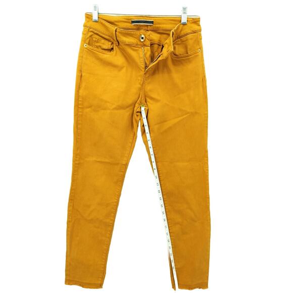 Massimo Dutti Women's Jeans Skinny fit Mid Rise Color Yellow - Picture 4 of 11